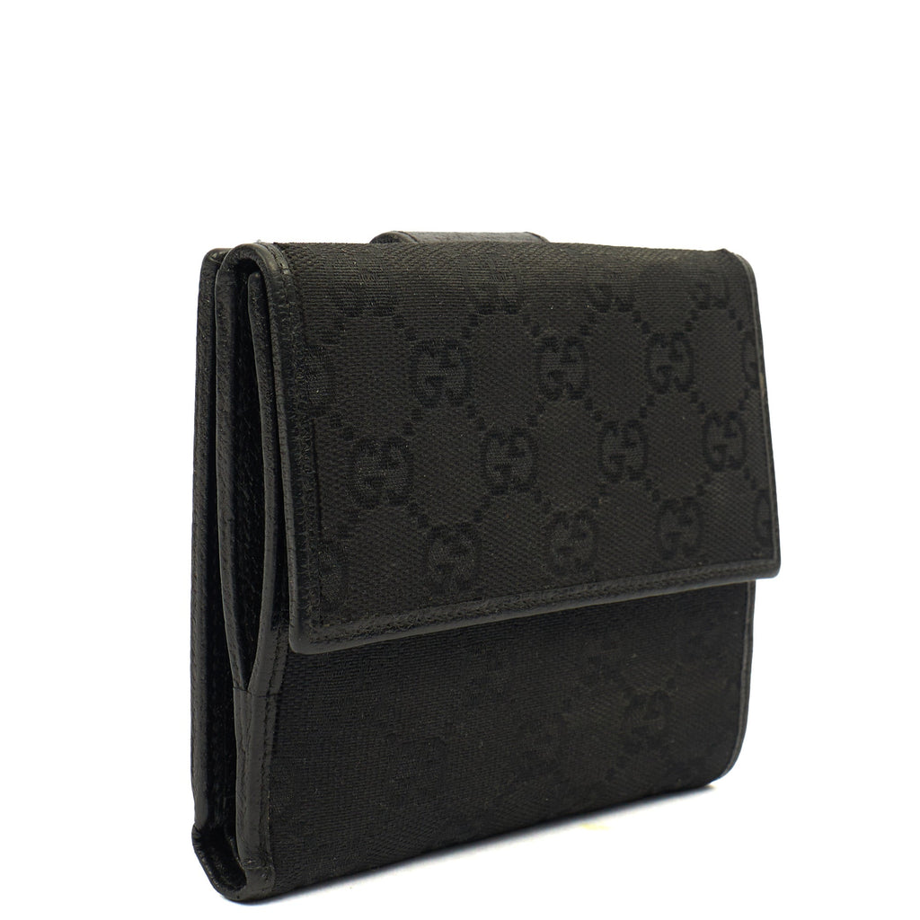 Gucci Wallet Abbey Wallet in Black, Fabric — Back View