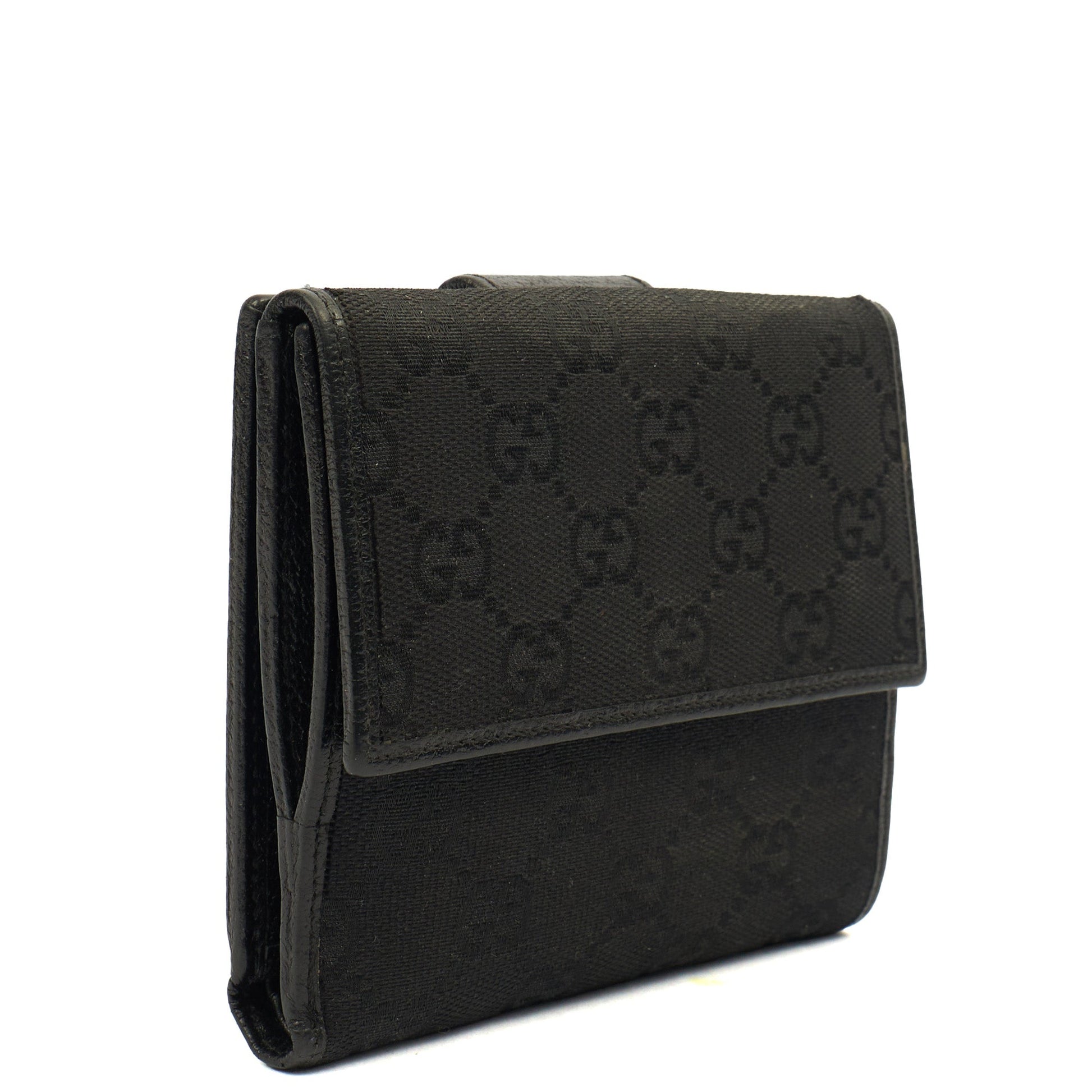 Gucci Wallet Abbey Wallet in Black, Fabric — Back View