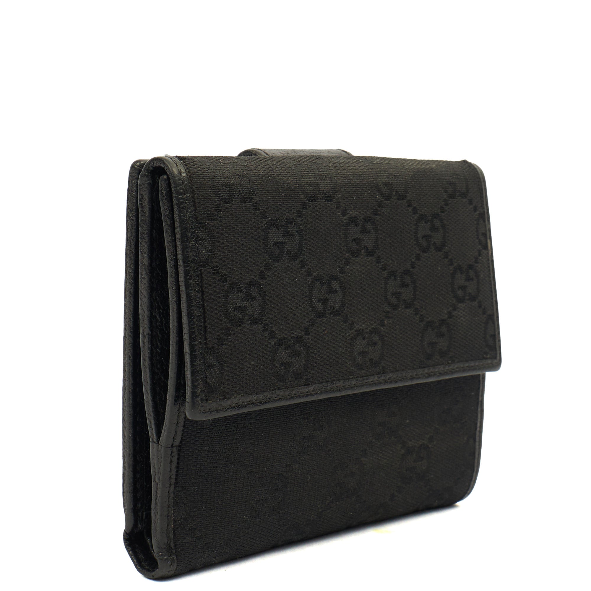 Gucci Wallet Abbey Wallet in Black, Fabric — Back View