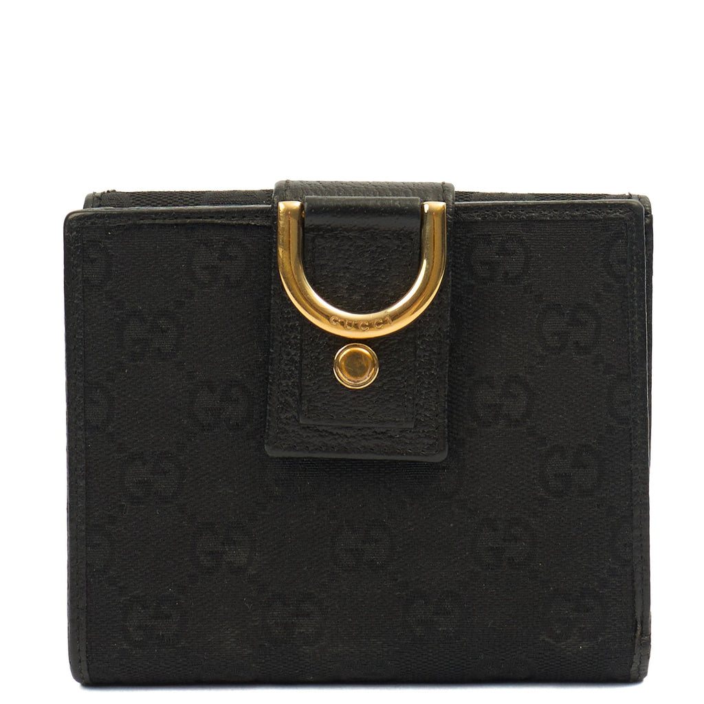 Gucci Wallet Abbey Wallet in Black, Fabric — Front View