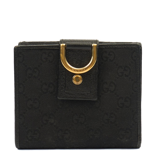 Gucci Wallet Abbey Wallet in Black, Fabric — Front View