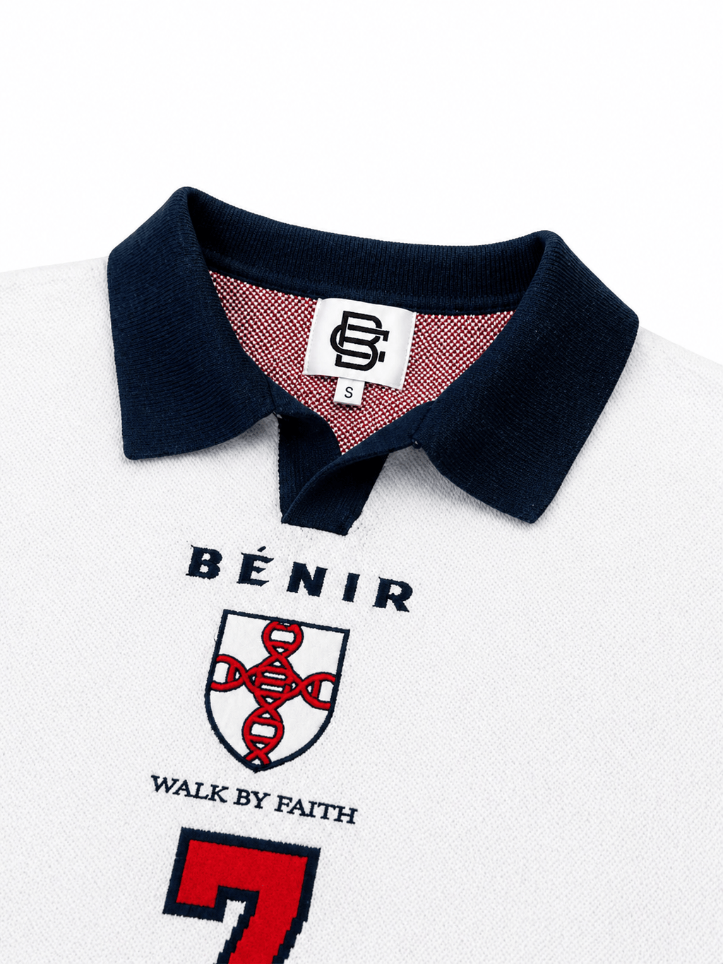 Benir Clothing 98 Becks inspired knit Jersey - White — XS — Lifestyle View