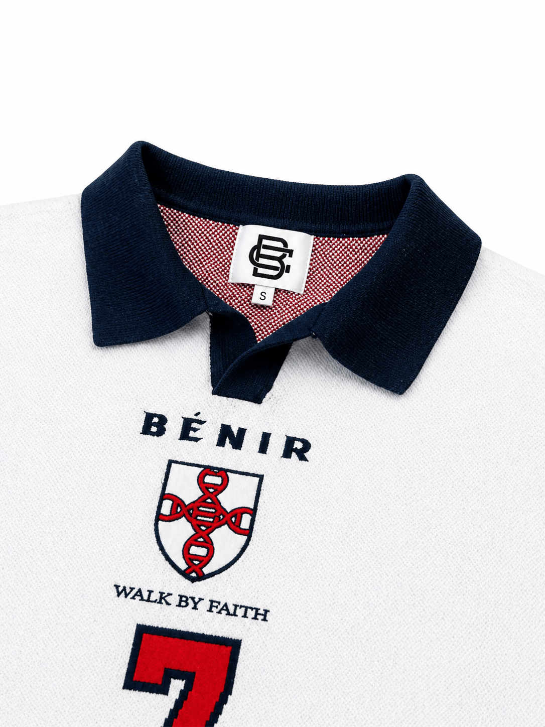 Benir Clothing 98 Becks inspired knit Jersey - White — XS — Lifestyle View