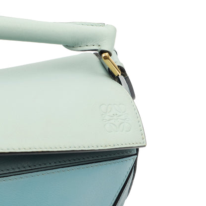 Loewe Cross Body Puzzle - Medium in Blue, Leather — Lifestyle View