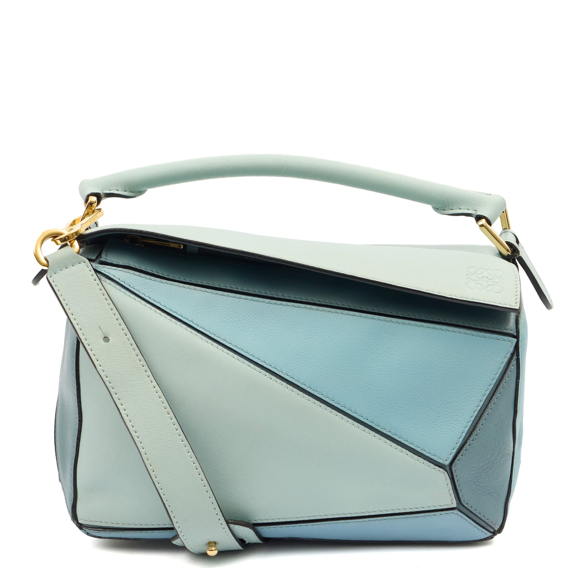 Loewe Cross Body Puzzle - Medium in Blue, Leather — Alternate View 7