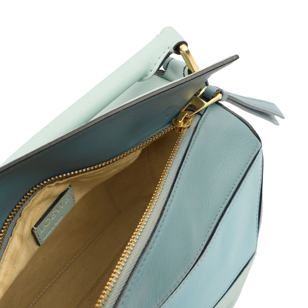 Loewe Cross Body Puzzle - Medium in Blue, Leather — Detail View
