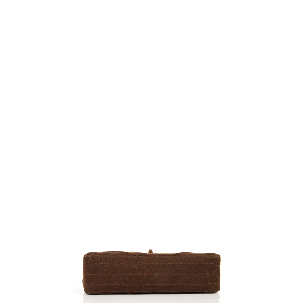 Chanel Shoulder Bag Vintage Flap Bag  in Brown Fabric — Alternate View 54