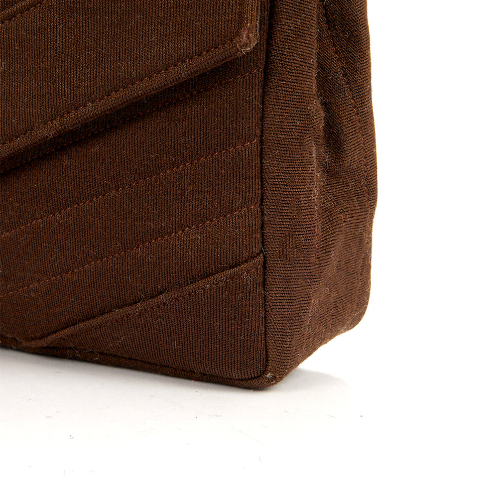Chanel Shoulder Bag Vintage Flap Bag  in Brown Fabric — Alternate View 15