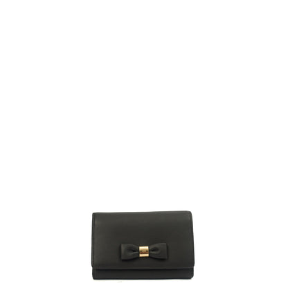 Mulberry Purse Wallet in Black, Leather — Front View