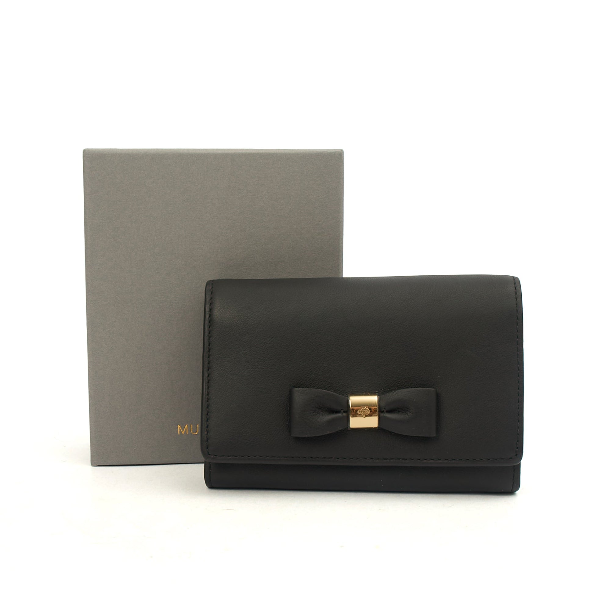 Mulberry Purse Wallet in Black, Leather — Detail View