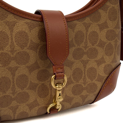 Coach Shoulder Bag Hampton Hobo Bag in Brown, Leather — Side View