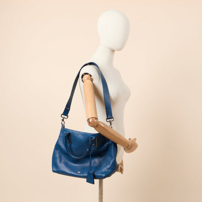 Mulberry Tote Alice  in Blue, Calfskin Leather — Side View