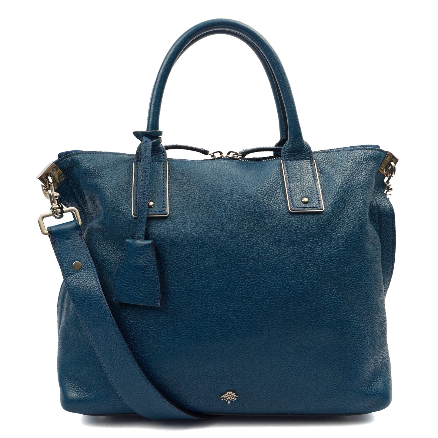 Mulberry Tote Alice  in Blue, Calfskin Leather — Front View