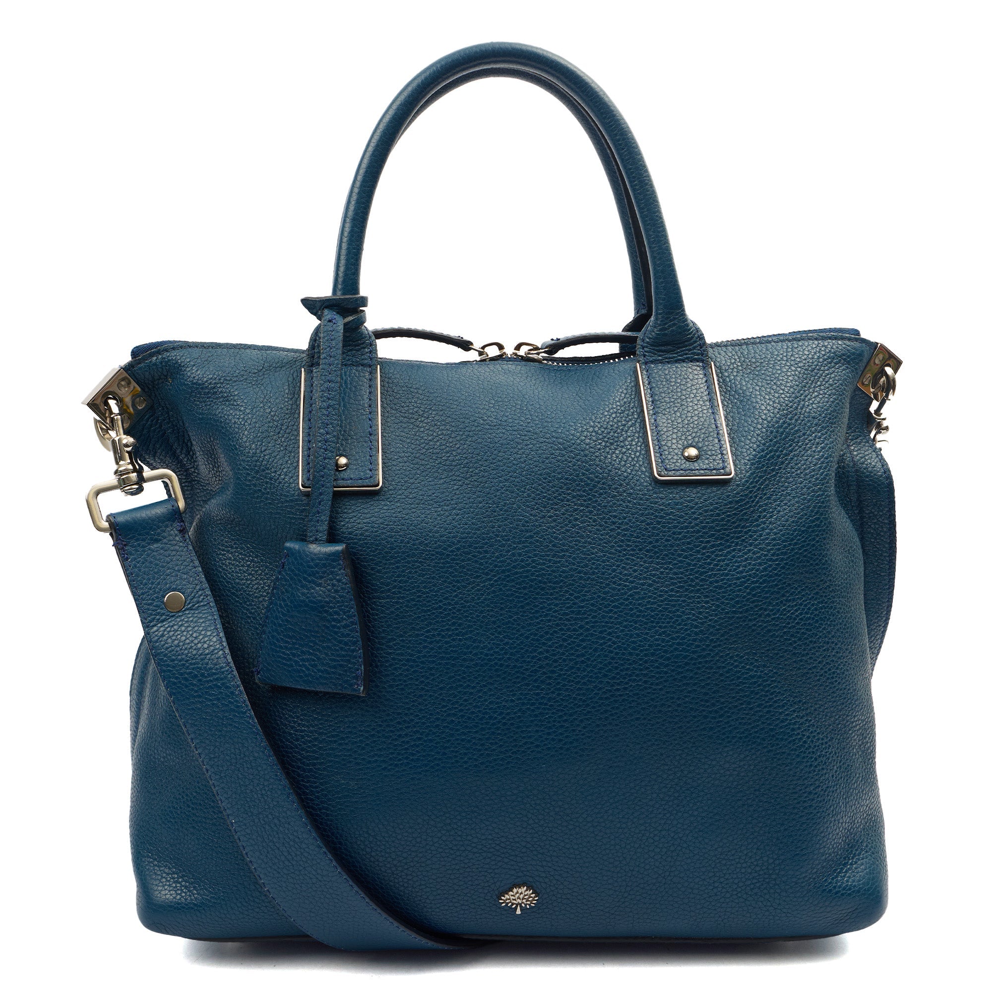 Mulberry Tote Alice  in Blue, Calfskin Leather — Front View