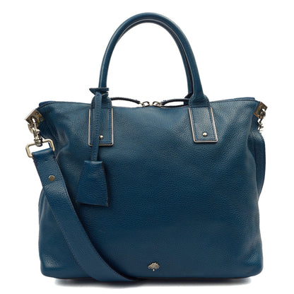 Mulberry Tote Alice  in Blue, Calfskin Leather — Front View