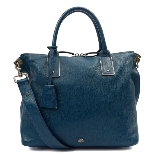 Mulberry Tote Alice  in Blue, Calfskin Leather — Front View