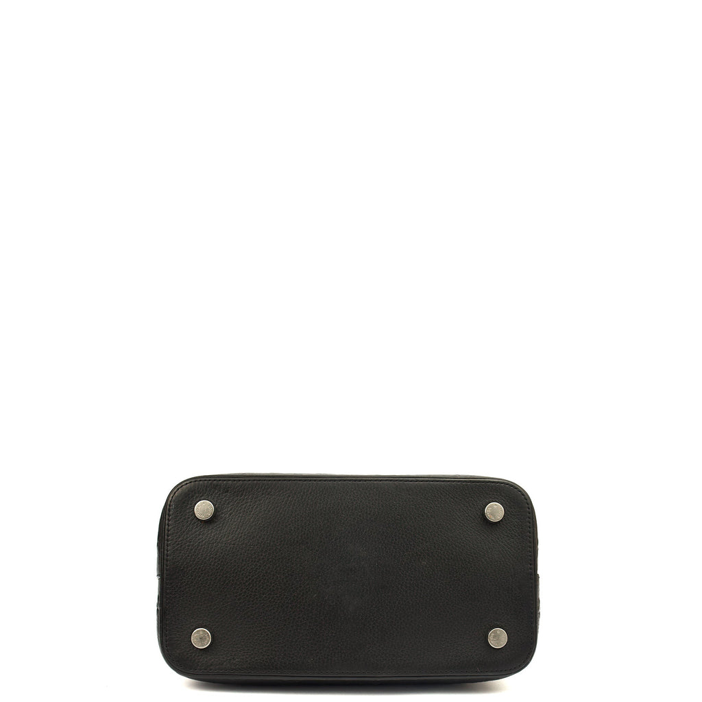 Louis Vuitton Tote Lockit - MM in Black, Calfskin Leather — Top View