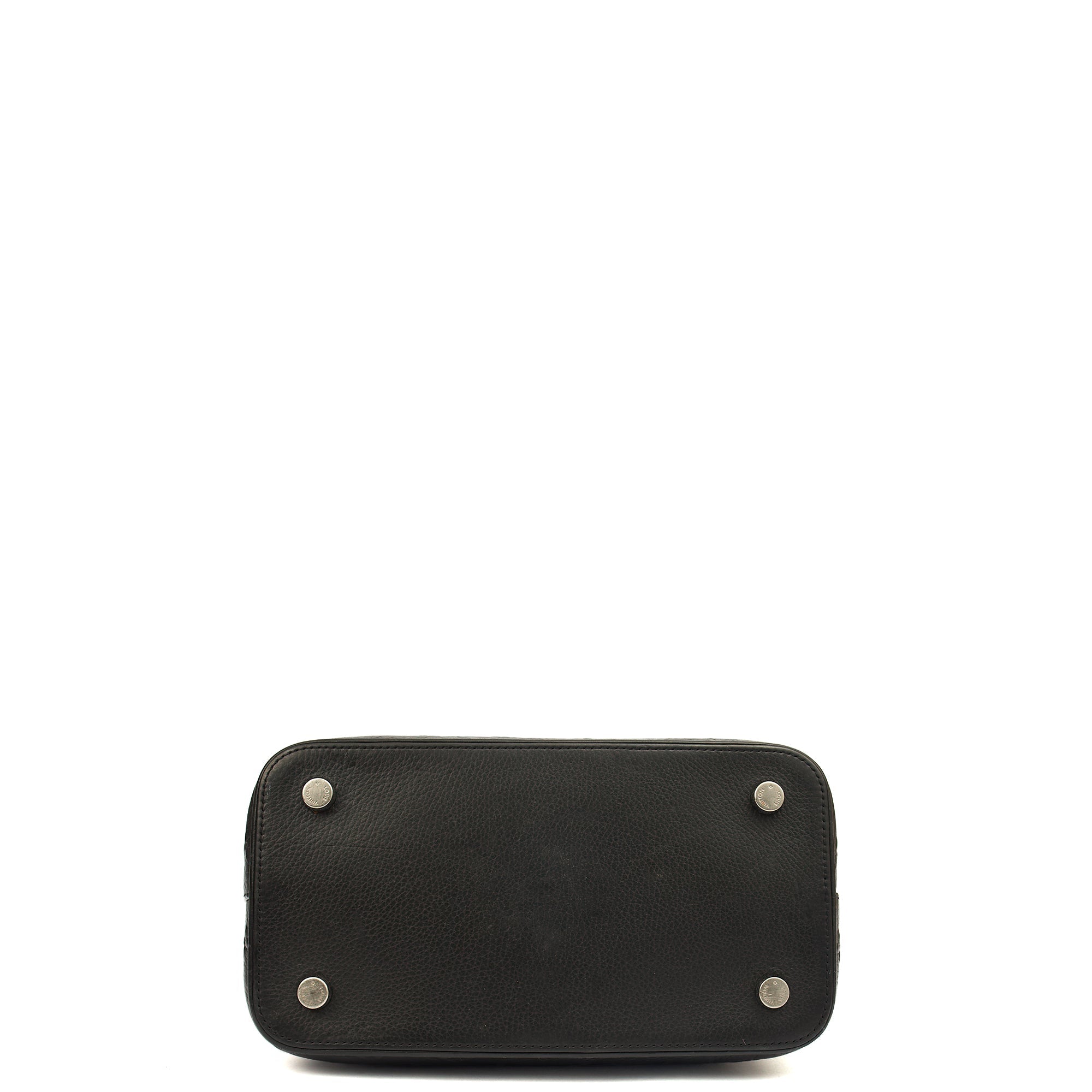 Louis Vuitton Tote Lockit - MM in Black, Calfskin Leather — Top View
