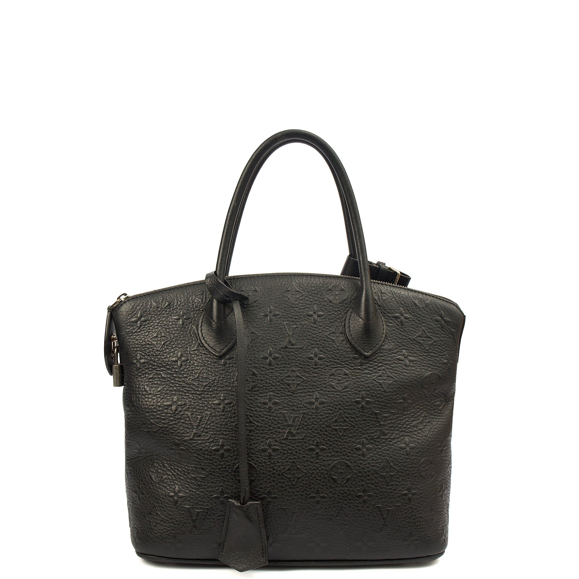 Louis Vuitton Tote Lockit - MM in Black, Calfskin Leather — Alternate View 8