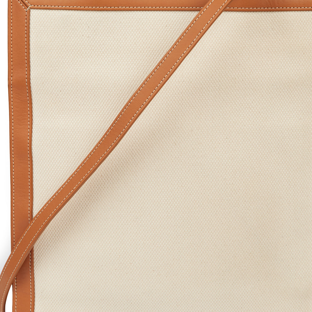 Celine Tote Vertical Cabas Tote in Neutral, Fabric — Alternate View 24