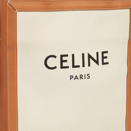 Celine Tote Vertical Cabas Tote in Neutral, Fabric — Alternate View 7