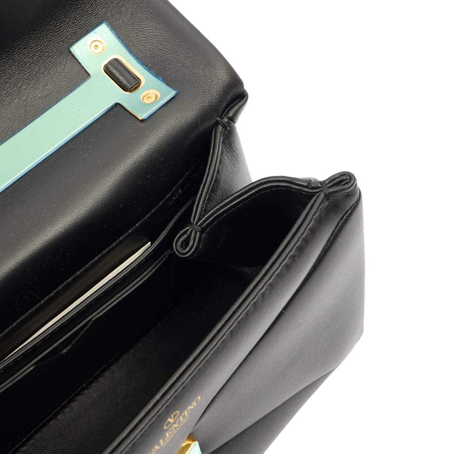 Valentino Top Handle Roman Stud The Handle Bag - Small in Black, Calfskin — Alternate View 7