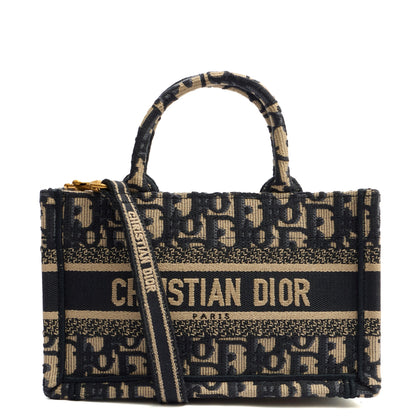 Christian Dior Mini Bag Book Tote- Mini  in Blue, Dior Oblique Embroidery — Alternate View 7