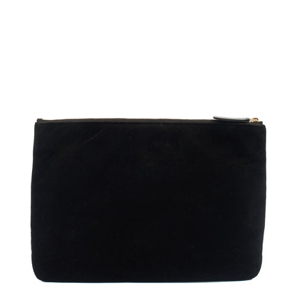 Chanel Mini Bag Clutch in Black, Velvet — Back View