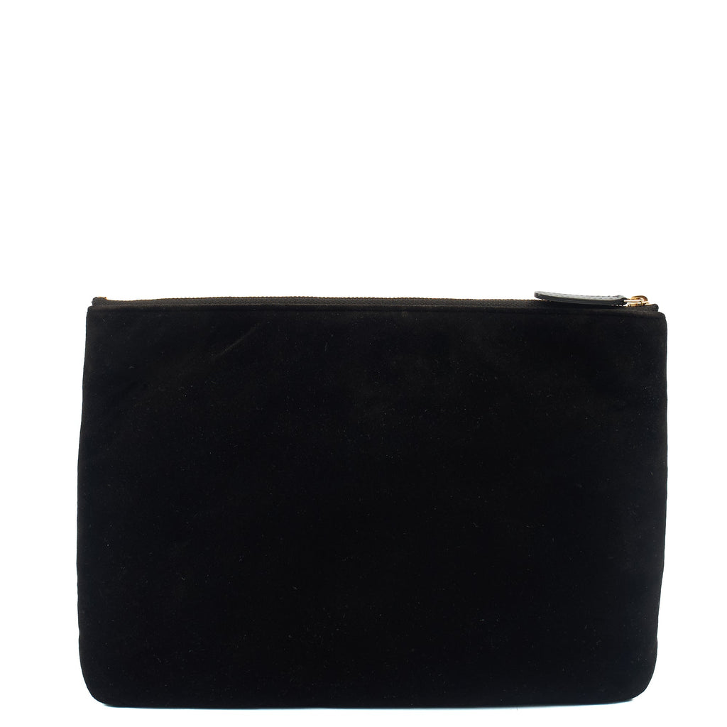Chanel Mini Bag Clutch in Black, Velvet — Alternate View 11