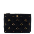 Chanel Mini Bag Clutch in Black, Velvet — Front View