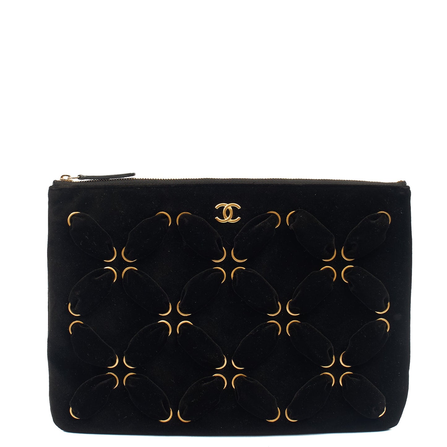 Chanel Mini Bag Clutch in Black, Velvet — Alternate View 9
