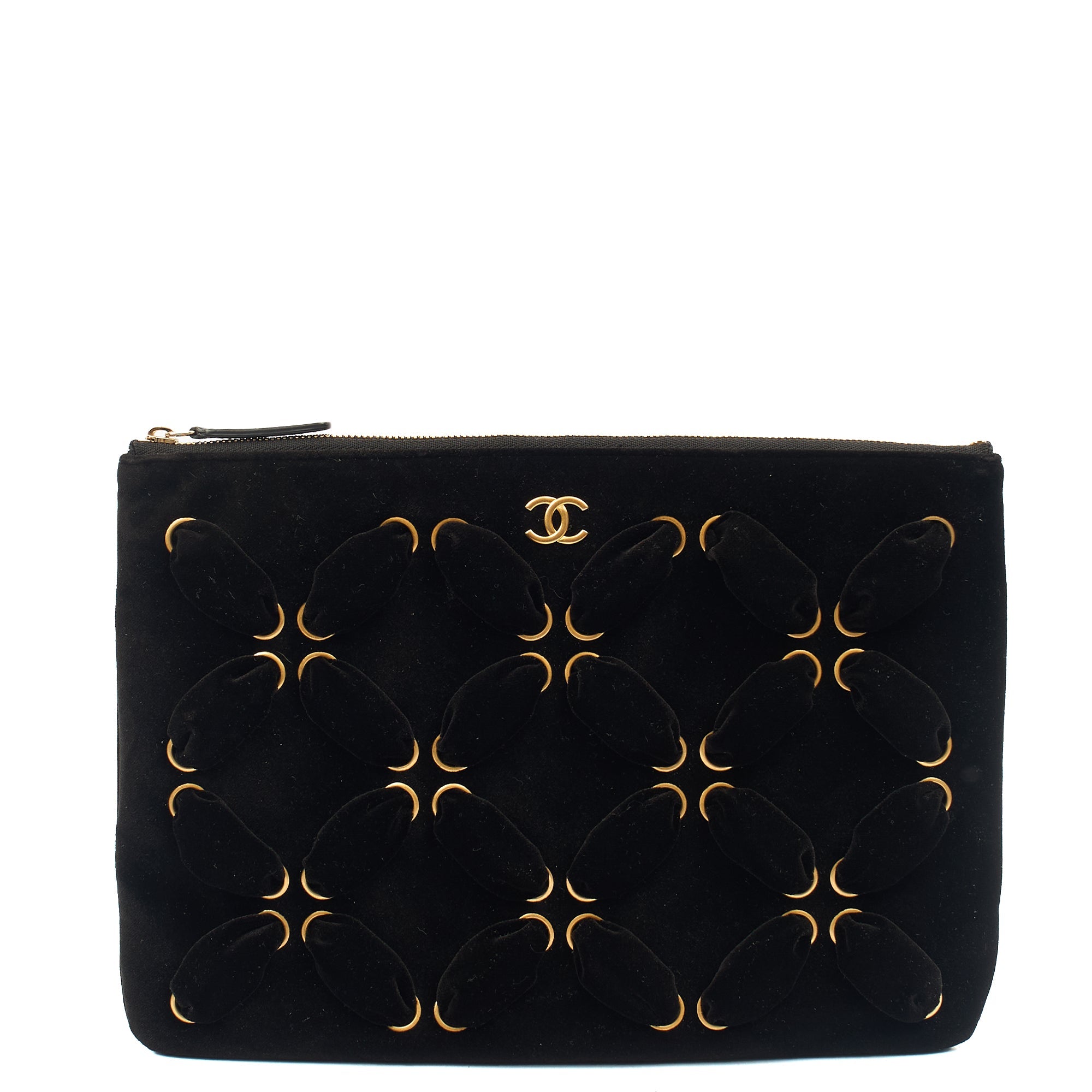 Chanel Mini Bag Clutch in Black, Velvet — Alternate View 9