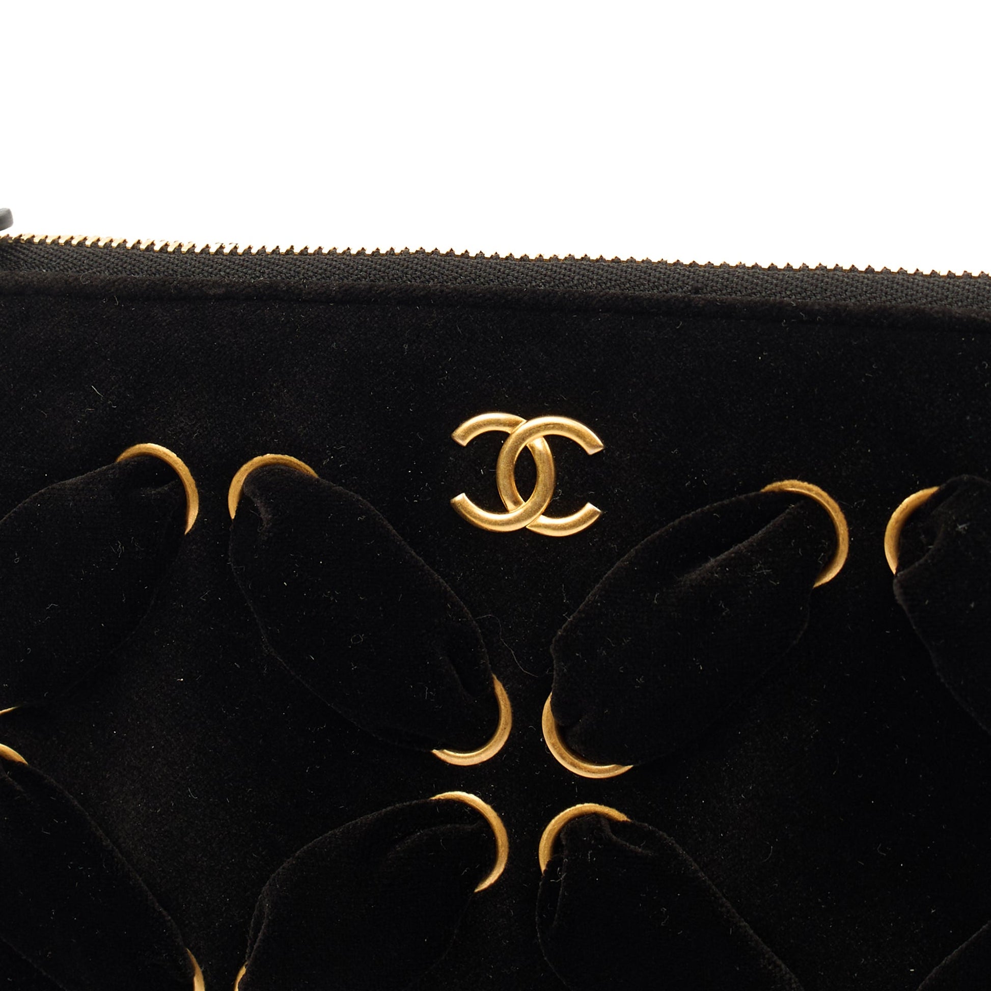 Chanel Mini Bag Clutch in Black, Velvet — Alternate View 14