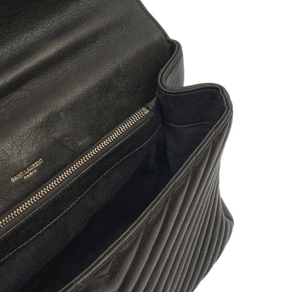 Saint Laurent Shoulder Bag College - Medium in Black, Leather — Lifestyle View