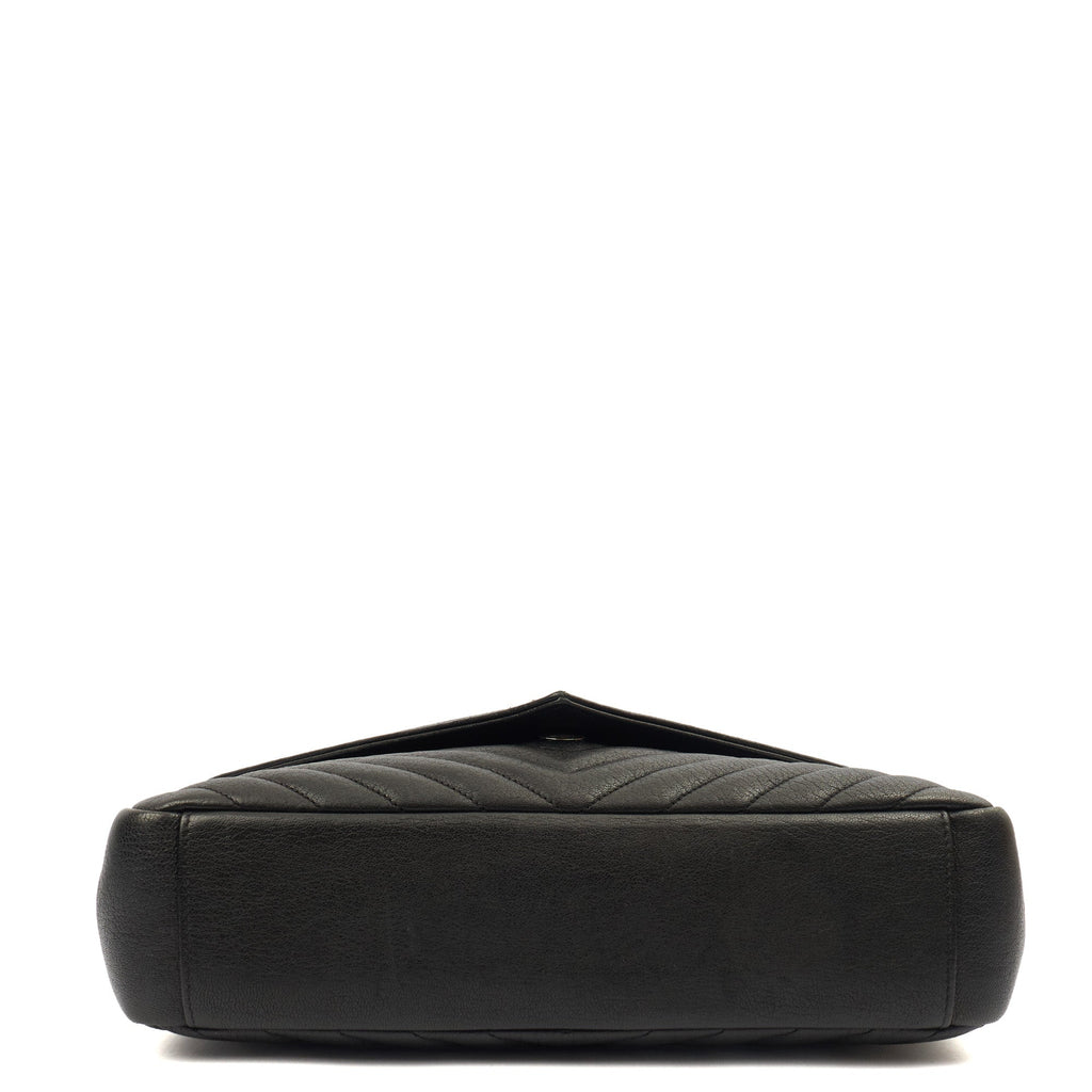Saint Laurent Shoulder Bag College - Medium in Black, Leather — Detail View