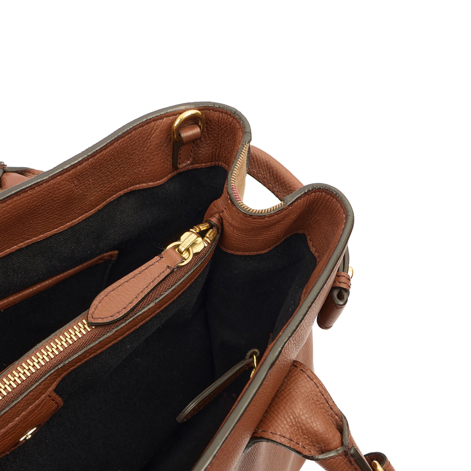 Burberry Tote Banner - Medium in Brown, Leather — Detail View
