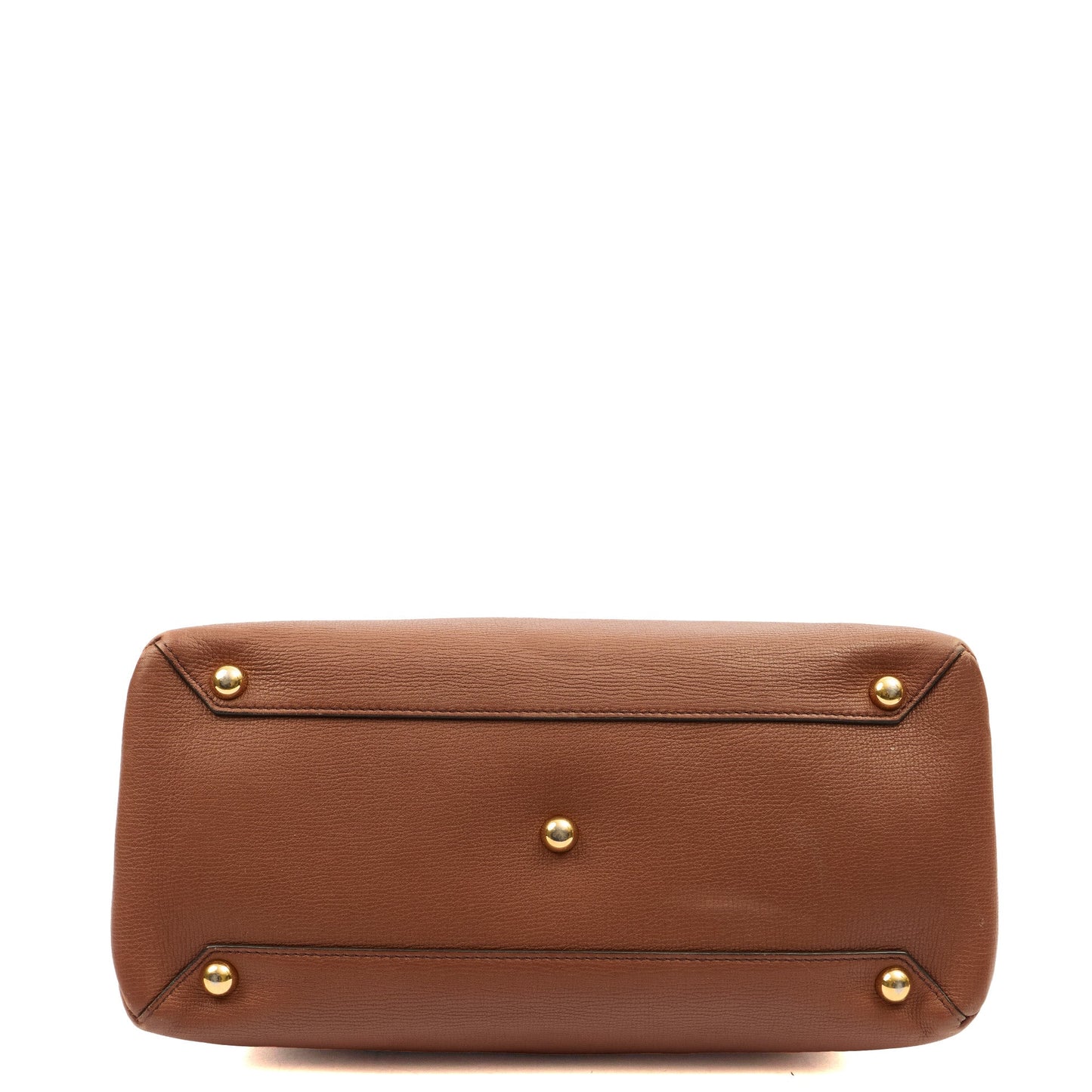 Burberry Tote Banner - Medium in Brown, Leather — Top View