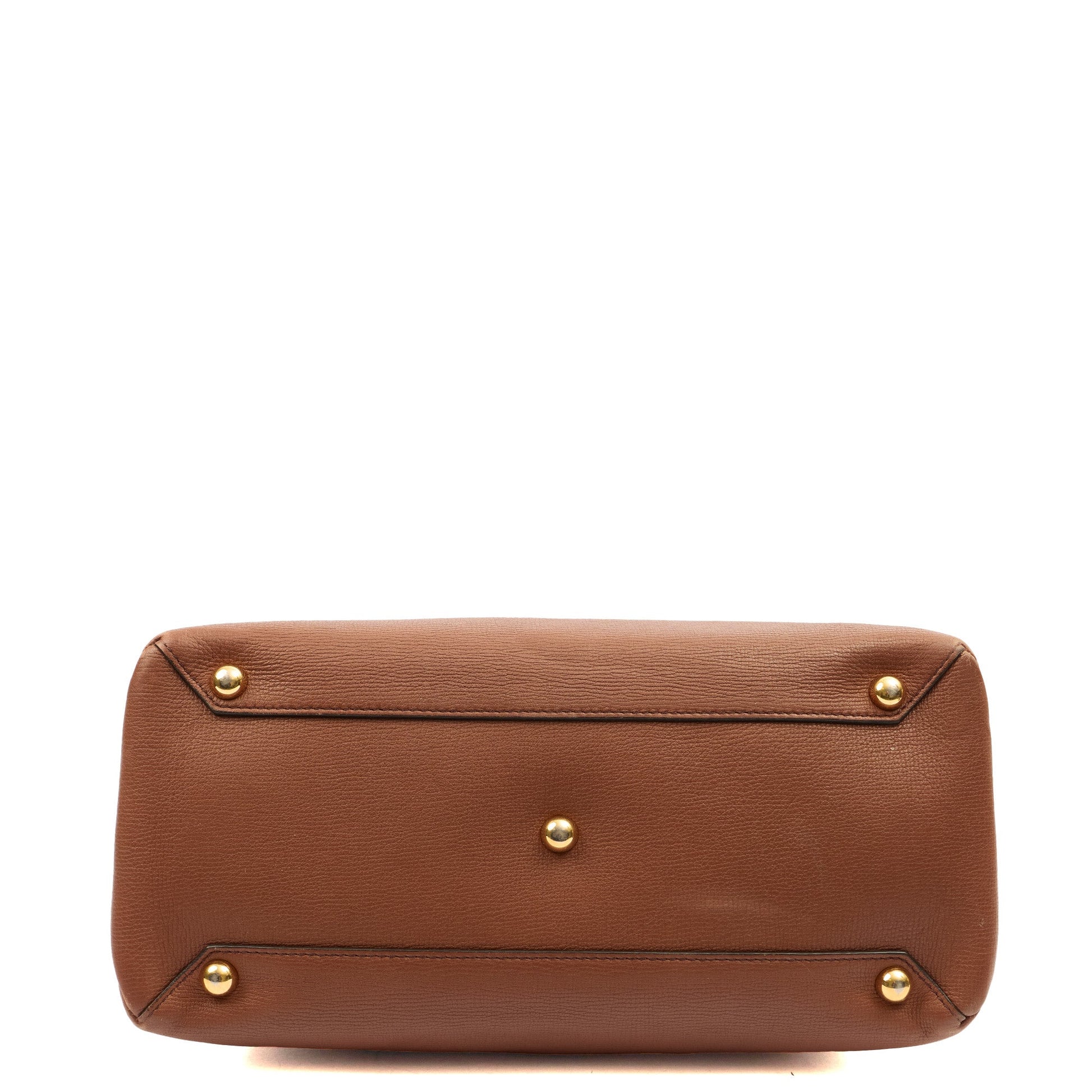 Burberry Tote Banner - Medium in Brown, Leather — Top View