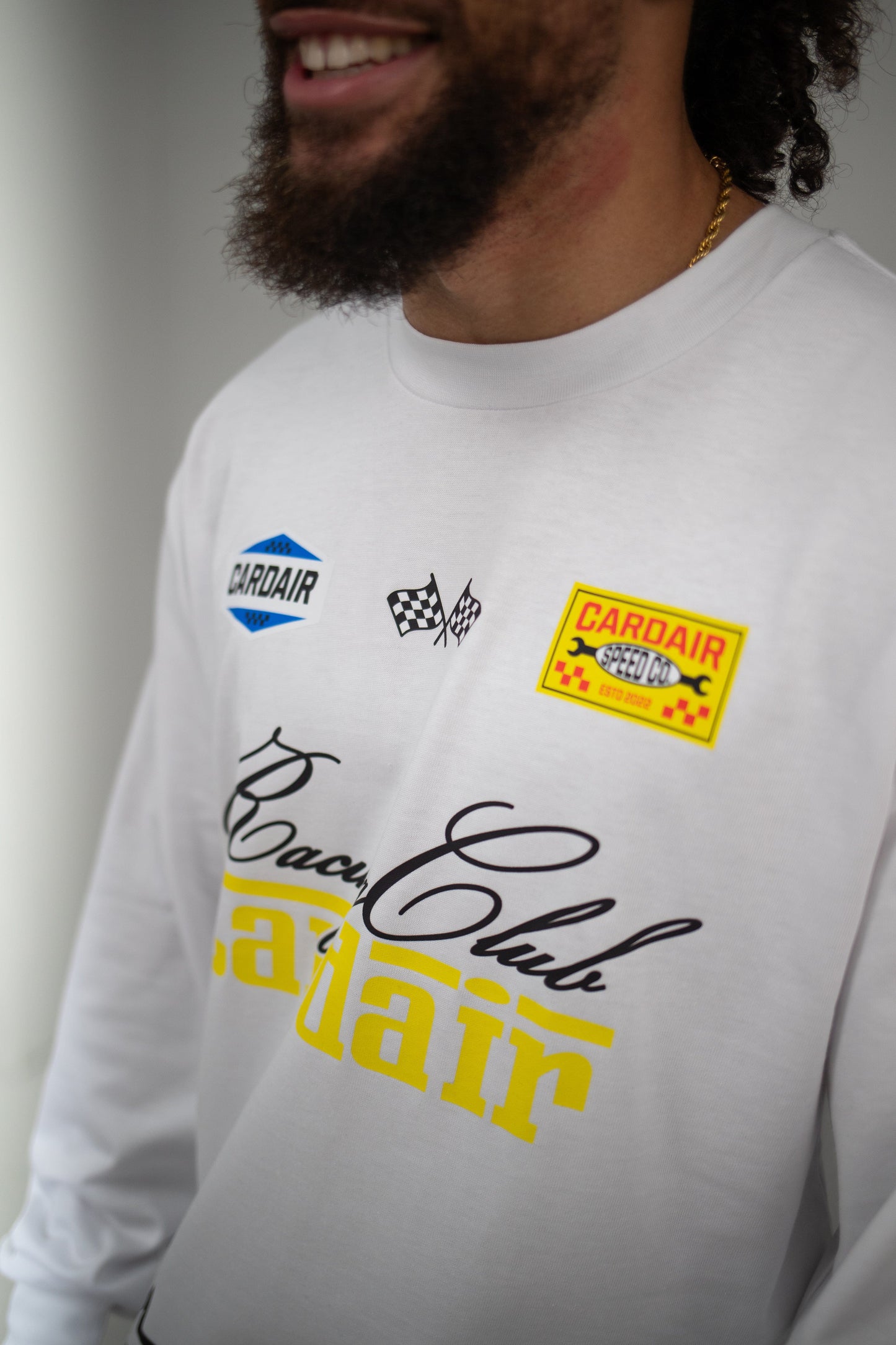 Cardair Racing Club Long Sleeve - White — XS — Back View