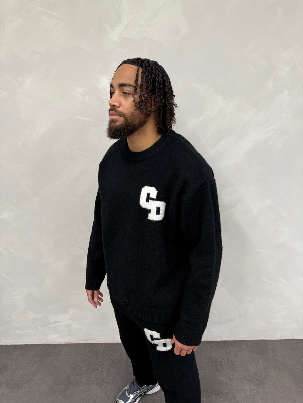 Cardair CD Logo Knit Sweater - Black — S — Back View
