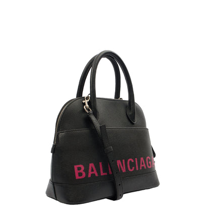 Balenciaga Top Handle Ville Top Handle S in Black, Leather — Side View