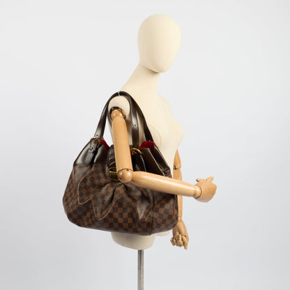 Louis Vuitton Shoulder Bag Sistina MM in Damier, Canvas — Side View