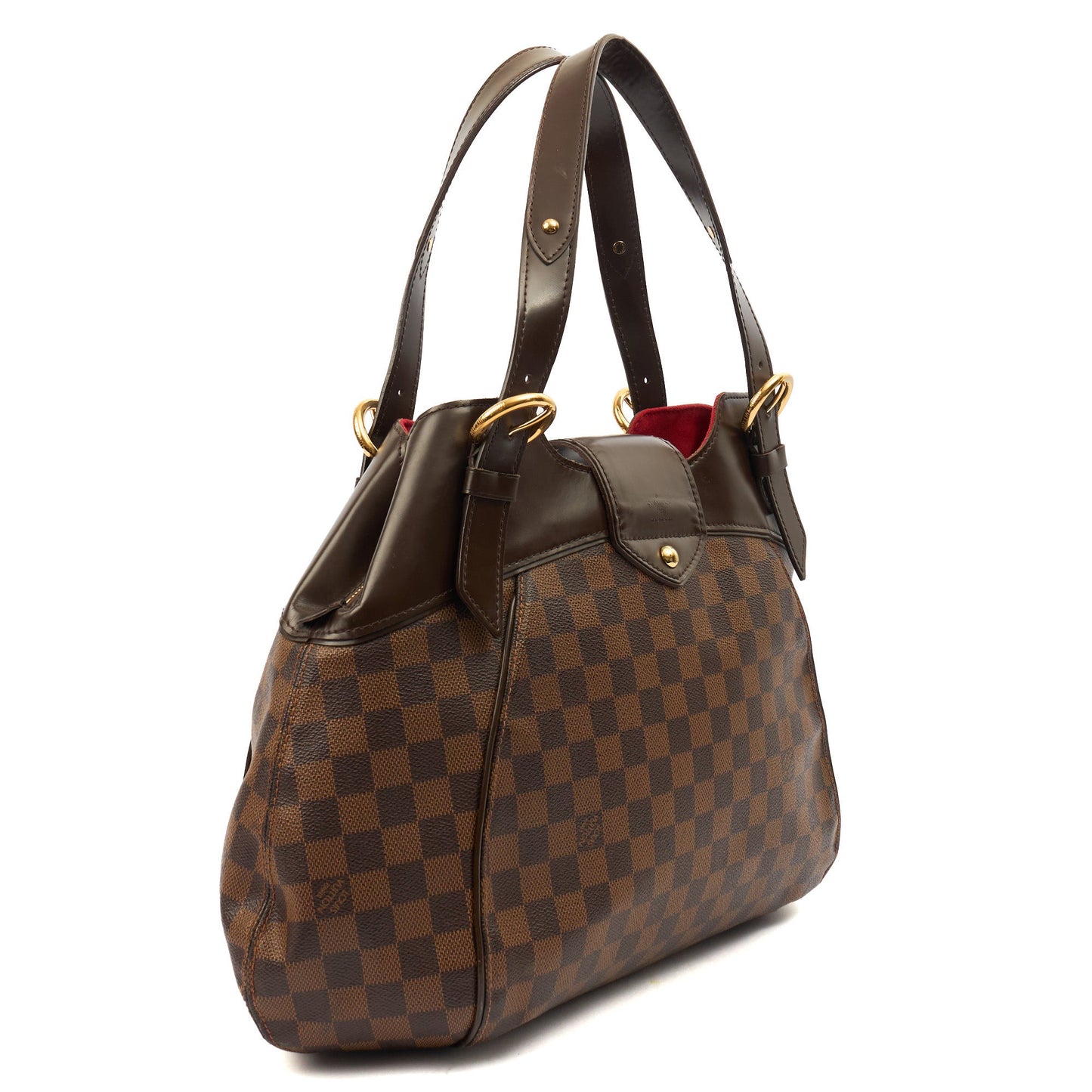 Louis Vuitton Shoulder Bag Sistina MM in Damier, Canvas — Back View