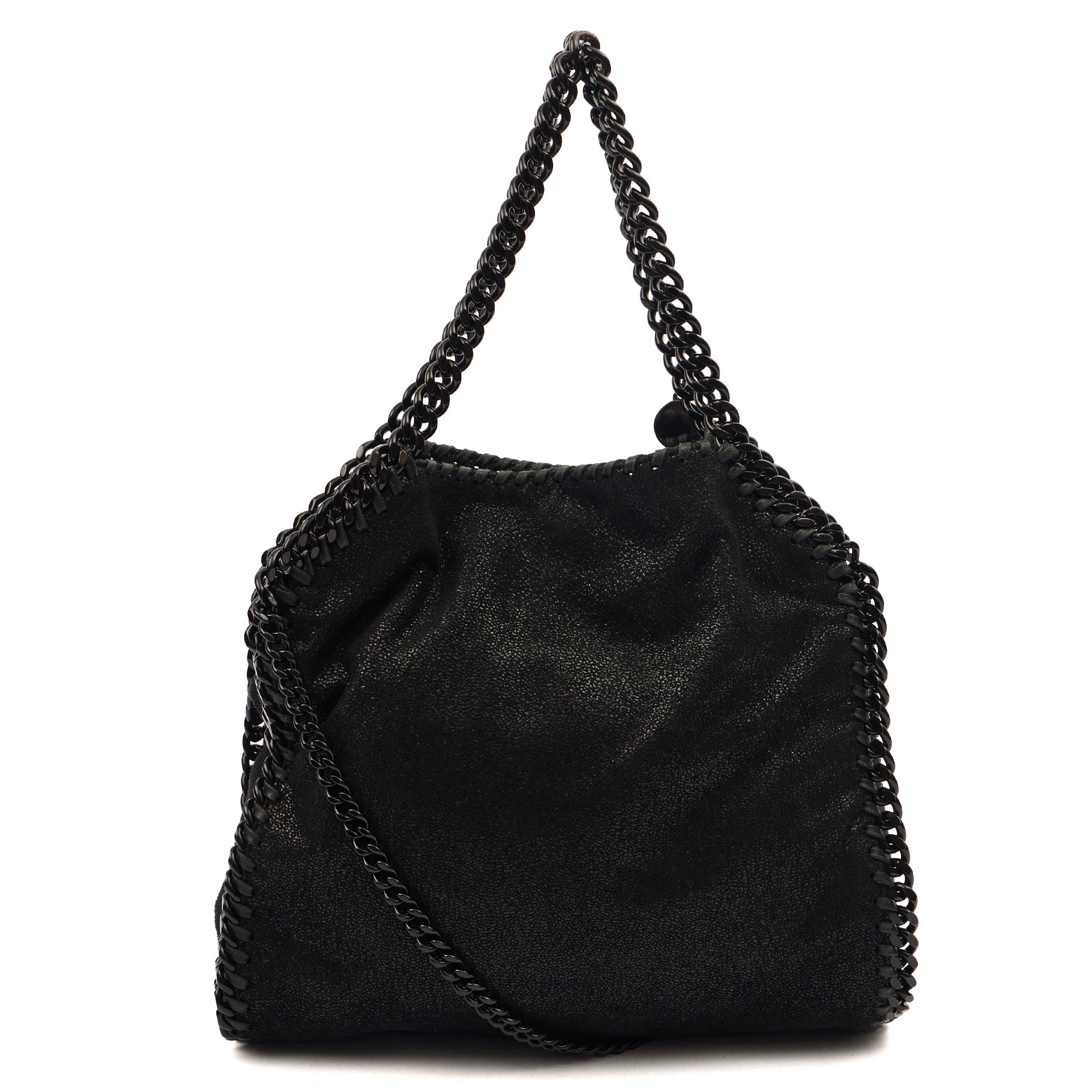 Stella McCartney Tote Falabella Tote in Black, Vegan Leather — Top View