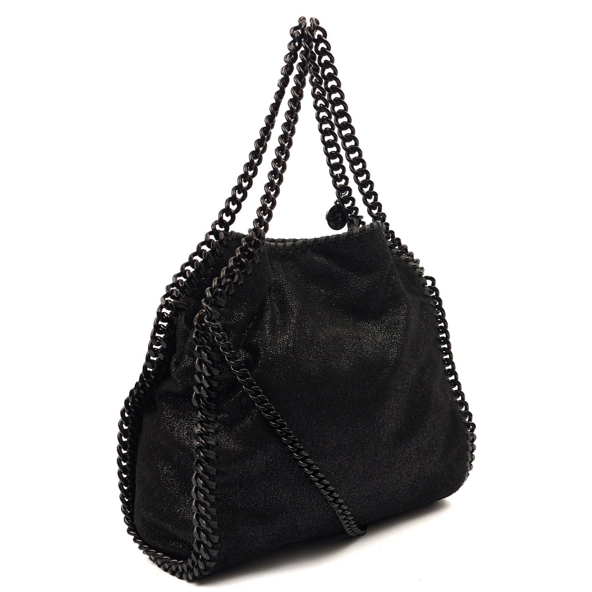 Stella McCartney Tote Falabella Tote in Black, Vegan Leather — Back View