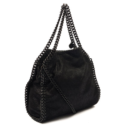 Stella McCartney Tote Falabella Tote in Black, Vegan Leather — Back View