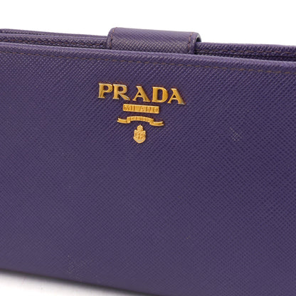 Prada Wallet Bifold Wallet  in invalid, Leather — Side View