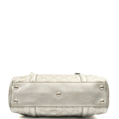 Gucci Top Handle Britt Boston in Metallic, Leather — Detail View