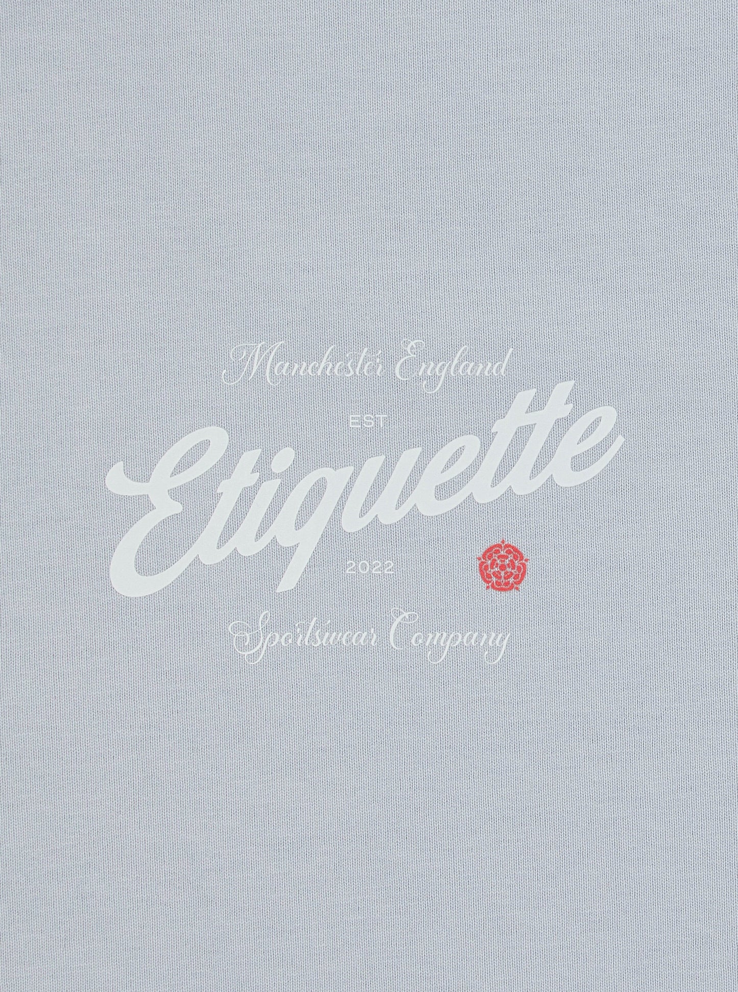 Etiquette The Rose Tee 'Faded Sky' — Faded Sky — Size S — Detail View