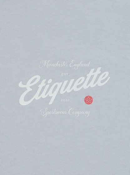 Etiquette The Rose Tee 'Faded Sky' — Faded Sky — Size S — Detail View